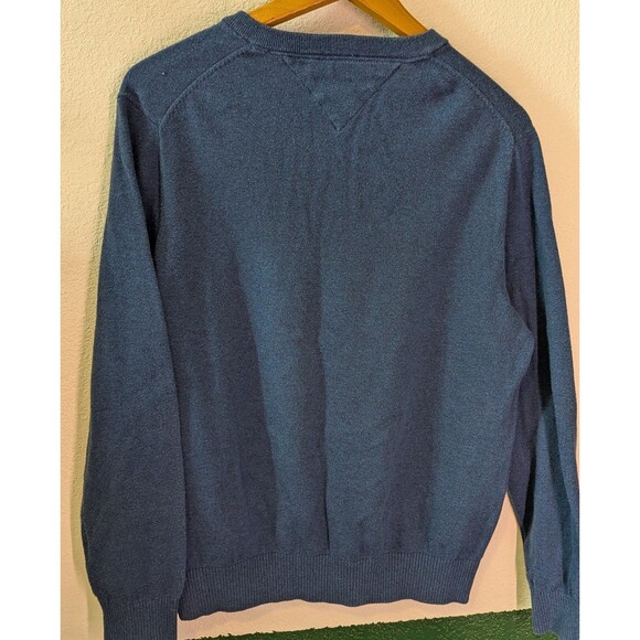 Tommy Hilfiger Blue V-Neck Pullover Sweater Men's Size M Medium (865) - Picture 2 of 3